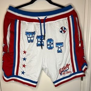 Jordan Craig Men's Red White & Blue Basketball Shorts XL